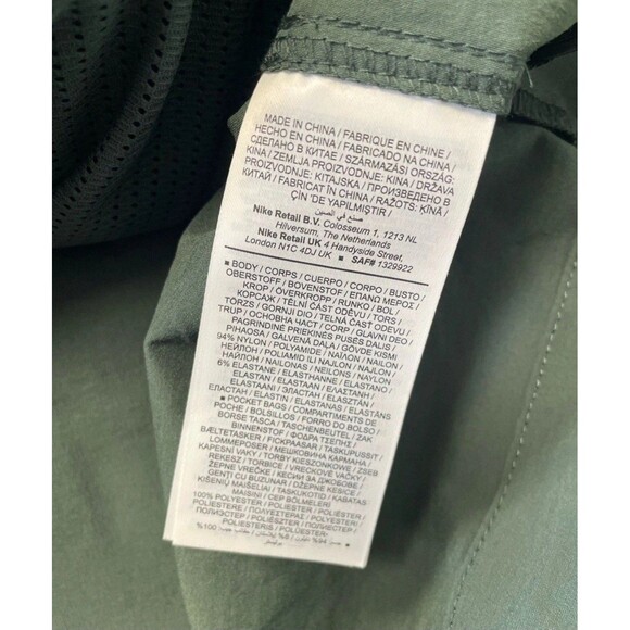 New Nike Tech Windrunner Woven Full-Zip JacketLarge Black Green HM7151 338 Men L - Picture 10 of 14